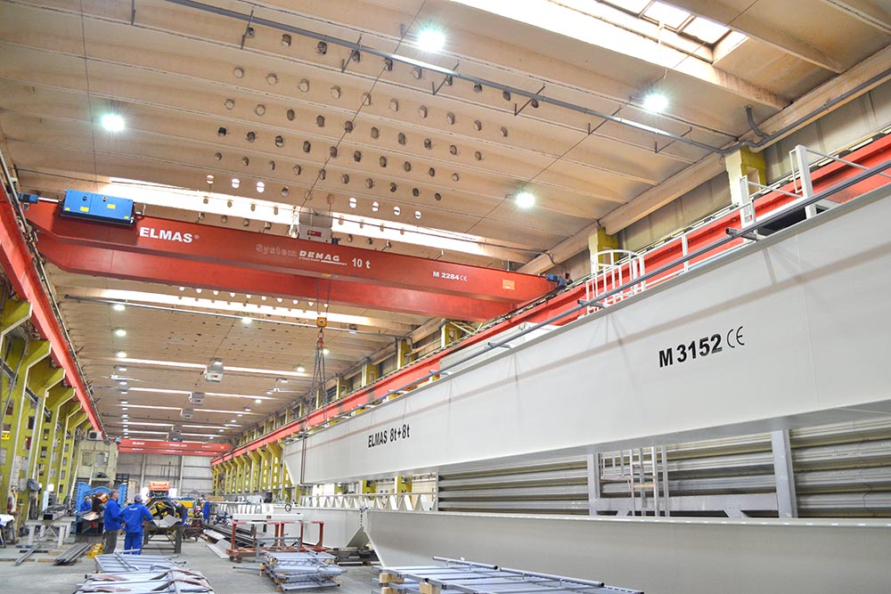 Production of overhead travelling cranes - Elmas Brașov